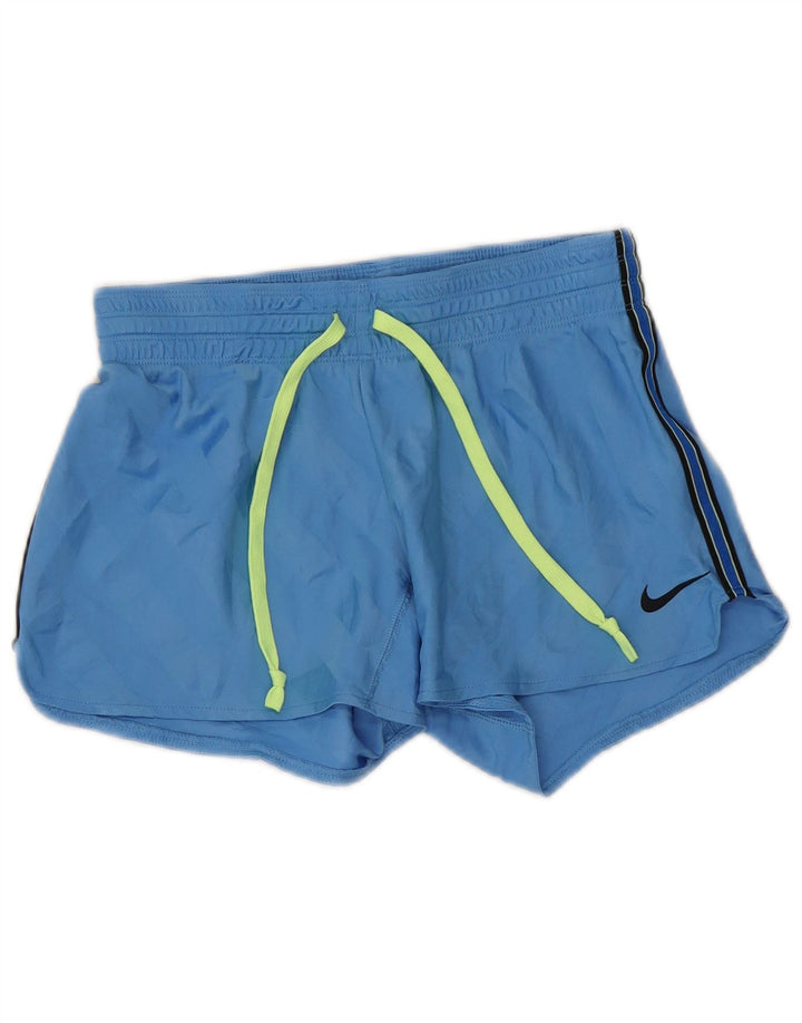 Shorts esportivos masculinos Nike pequenos poliéster listrado azul
