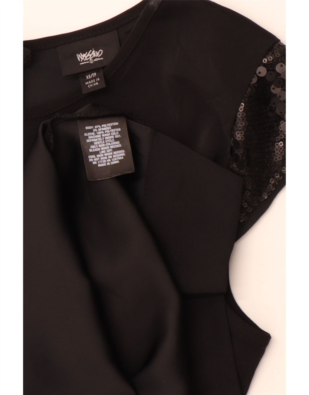 Vestido feminino MOSSIMO UK 6 XS poliéster preto