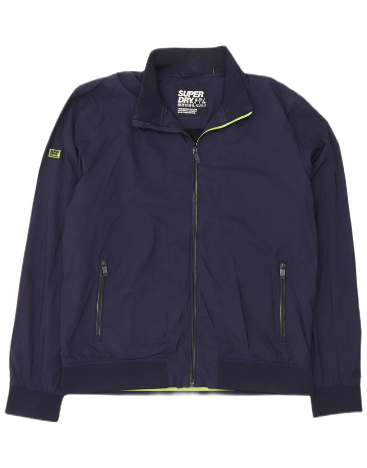 Jaqueta bomber masculina Superdry UK 42 XL azul marinho nylon