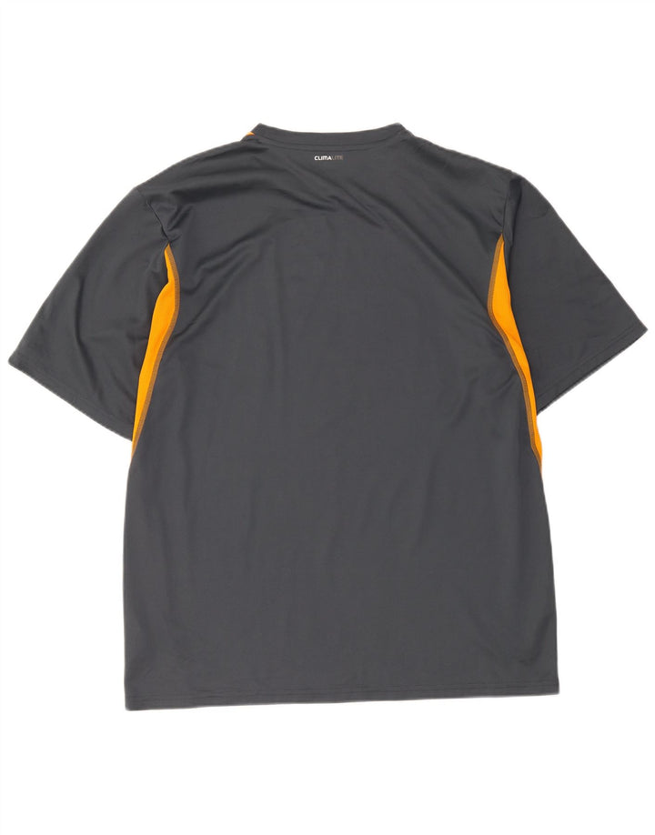 Camiseta masculina Adidas Climalite Top XL cinza colorblock poliéster