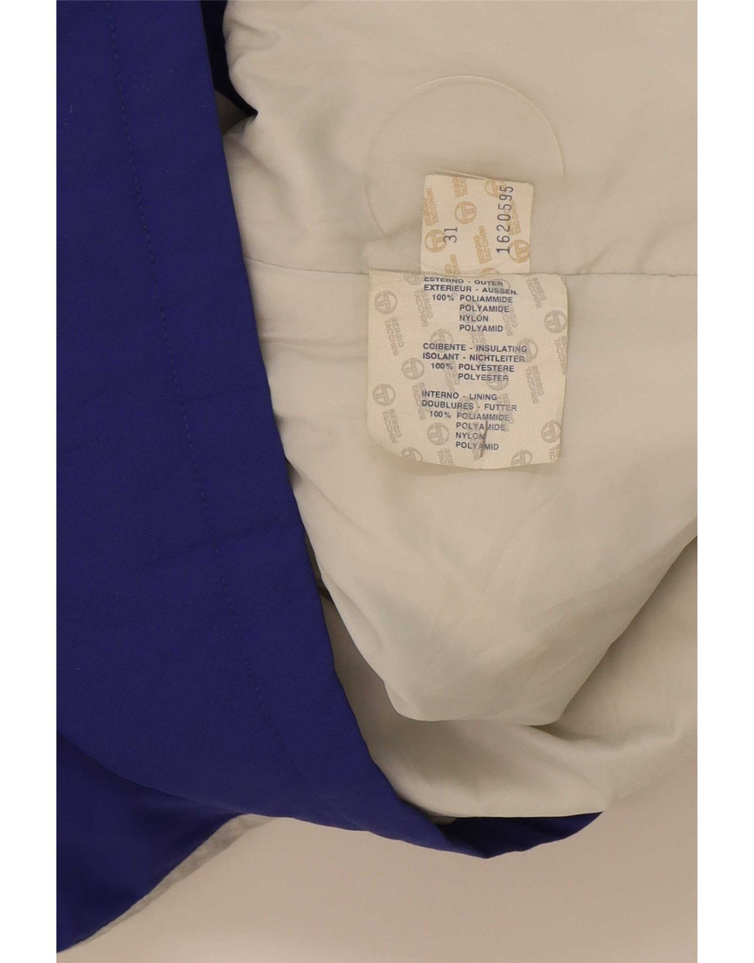 Jaqueta de esqui masculina com capuz Sergio Tacchini IT 54 2XL azul Colourblock poliamida
