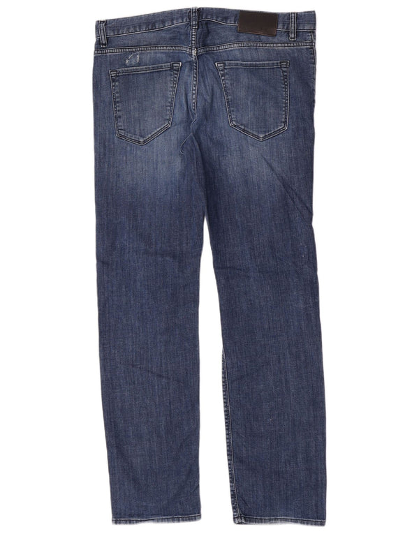 Hugo Boss Masculino Stretch Slim Jeans W34 L32 Azul Algodão