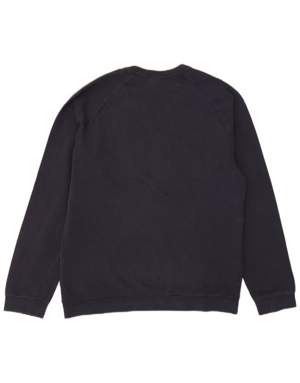 Adidas Mens Graphic Sweatshirt Jumper XL Navy Blue Cotton