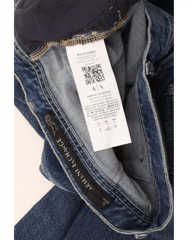 Calça jeans feminina Armani Exchange W32 L34 azul algodão
