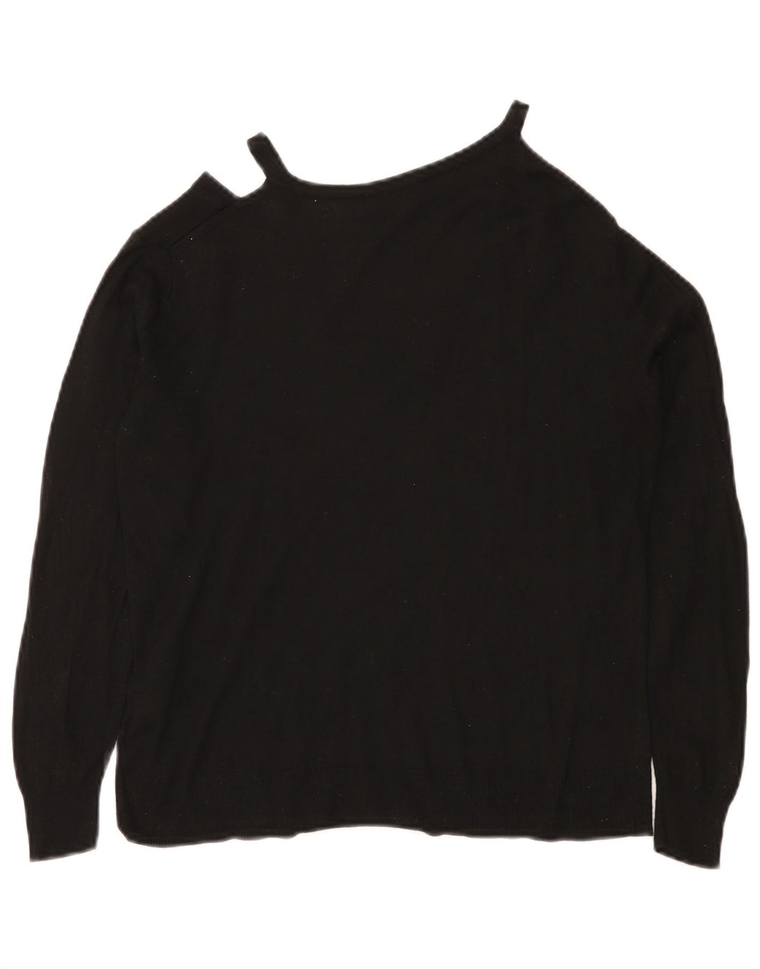 Suéter feminino Zara com decote em V Reino Unido 12 viscose preta média