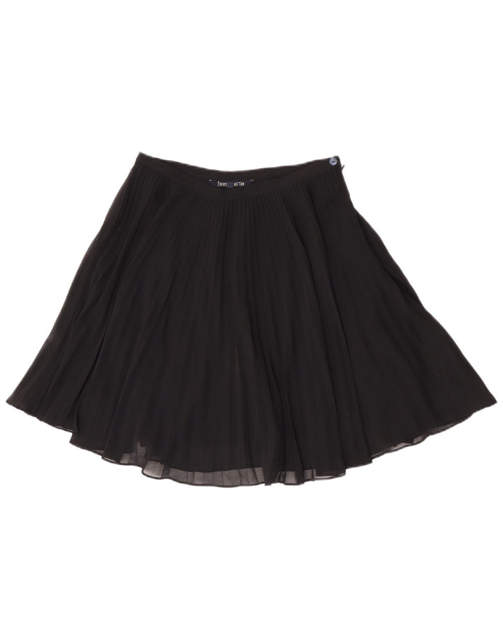 Mini saia evasê feminina French Connection Reino Unido 12 médio W26 preta