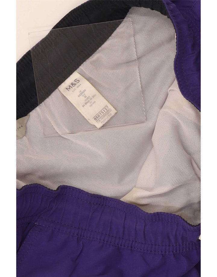 Shorts de natação masculino Marks & Spencer médio roxo poliéster