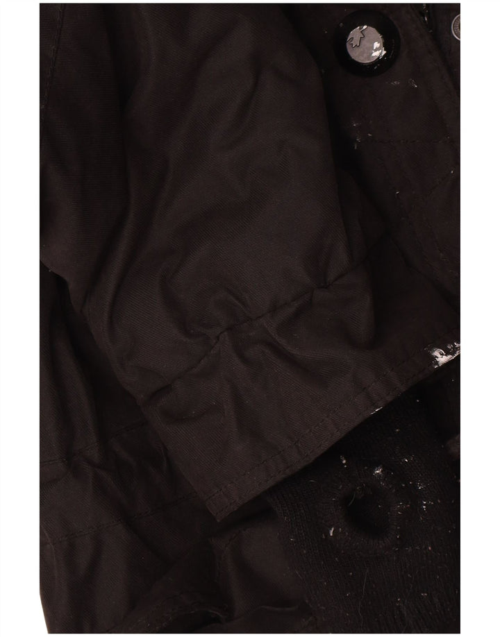 Jaqueta parka feminina KHUJO UK 14 poliéster preto médio