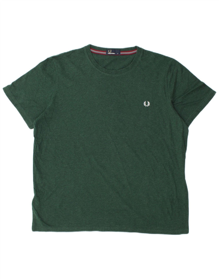 Camiseta masculina Fred Perry Top XL algodão verde