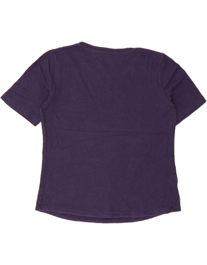 EDDIE BAUER Womens T-Shirt Top UK 16 Large Purple Cotton Vintage Eddie Bauer and Second-Hand Eddie Bauer from Messina Hembry 