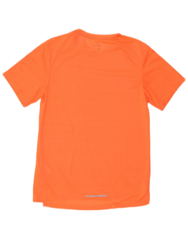 Nike Mens Dri Fit Camiseta Top Pequeno Laranja Poliéster