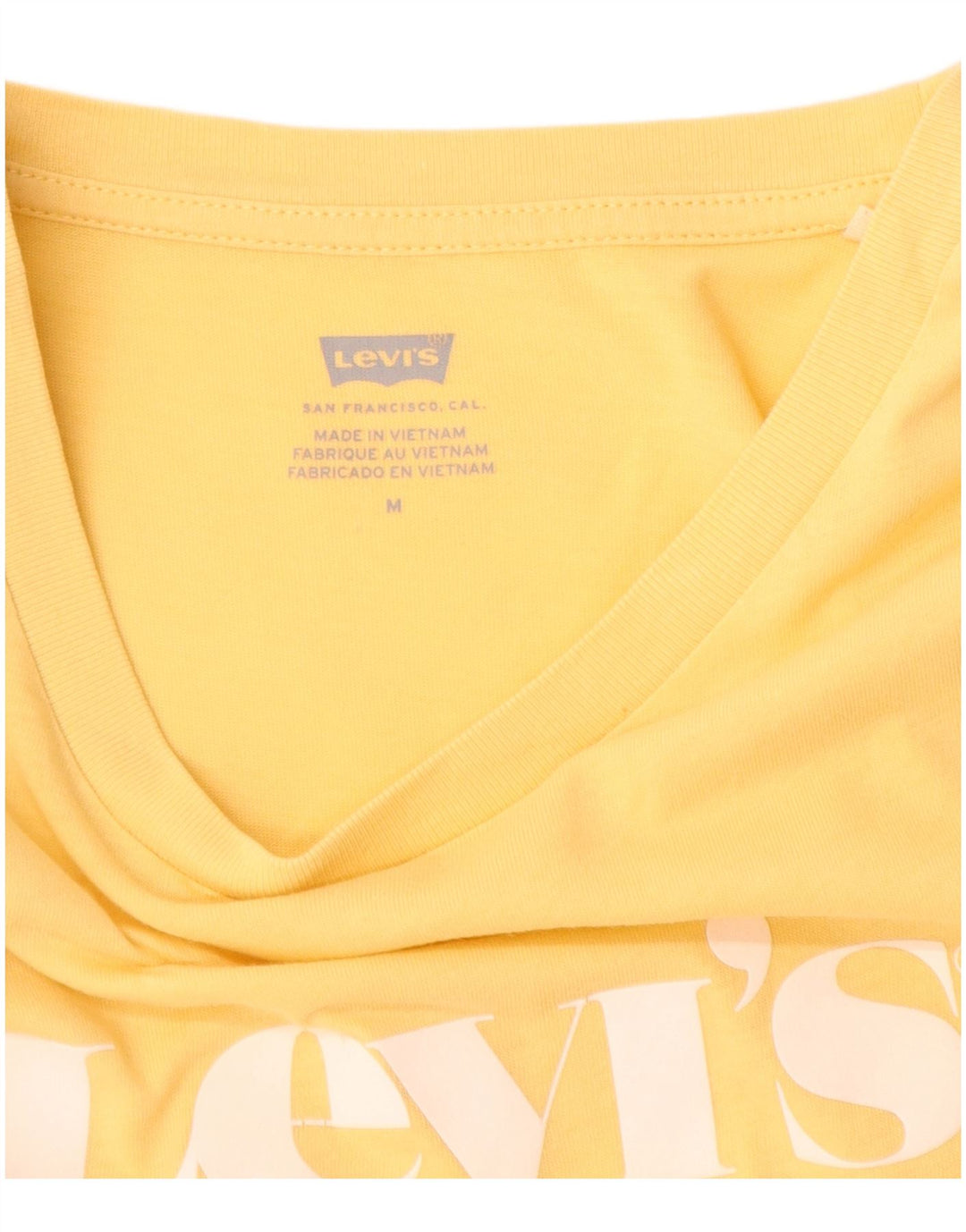 Camiseta feminina gráfica Levi's UK 12 médio amarelo