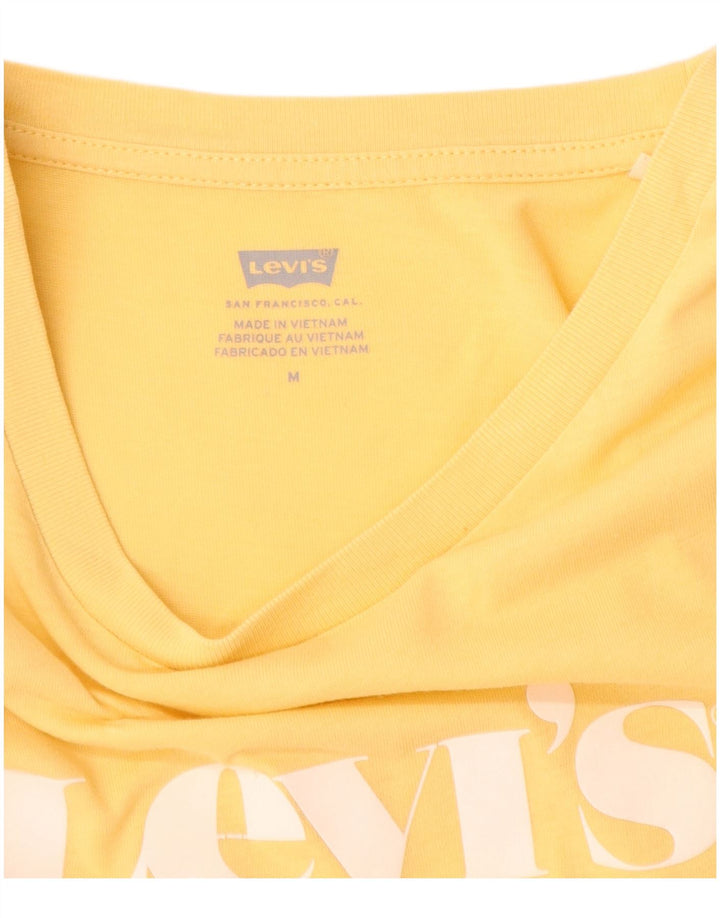 Camiseta feminina gráfica Levi's UK 12 médio amarelo