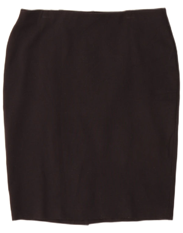Saia lápis feminina Marks & Spencer UK 14 grande W32 viscose preta