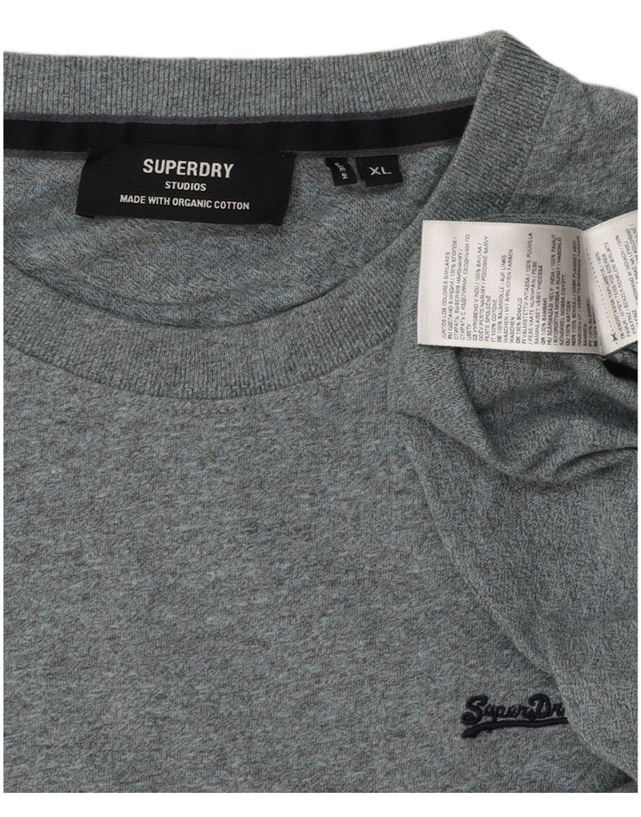 Camiseta masculina SUPERDRY Top XL algodão cinza