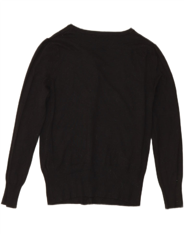 Suéter cardigã feminino Marks & Spencer Reino Unido 10 pequeno viscose preta