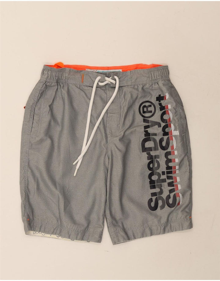 Superdry Mens Graphic Sport Shorts XL Cinza Poliéster