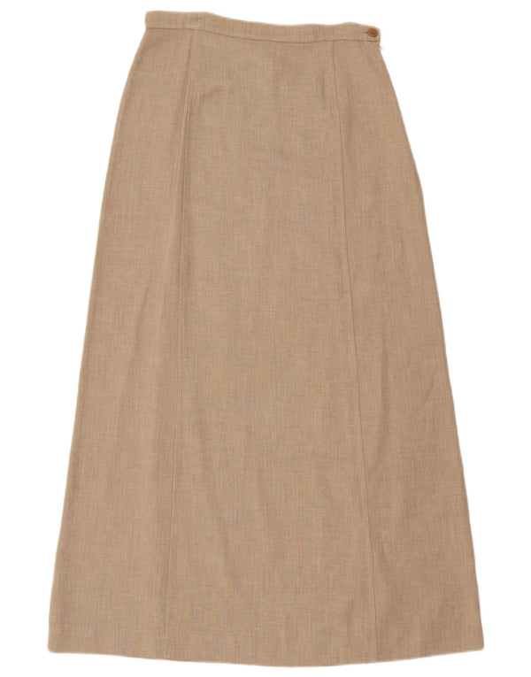 Saia maxi feminina de cintura alta Penny Black IT 40 pequena W28 bege viscose