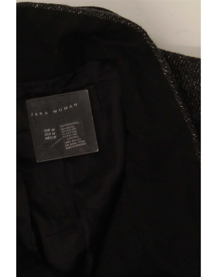 Sobretudo feminino Zara UK 14 lã cinza médio