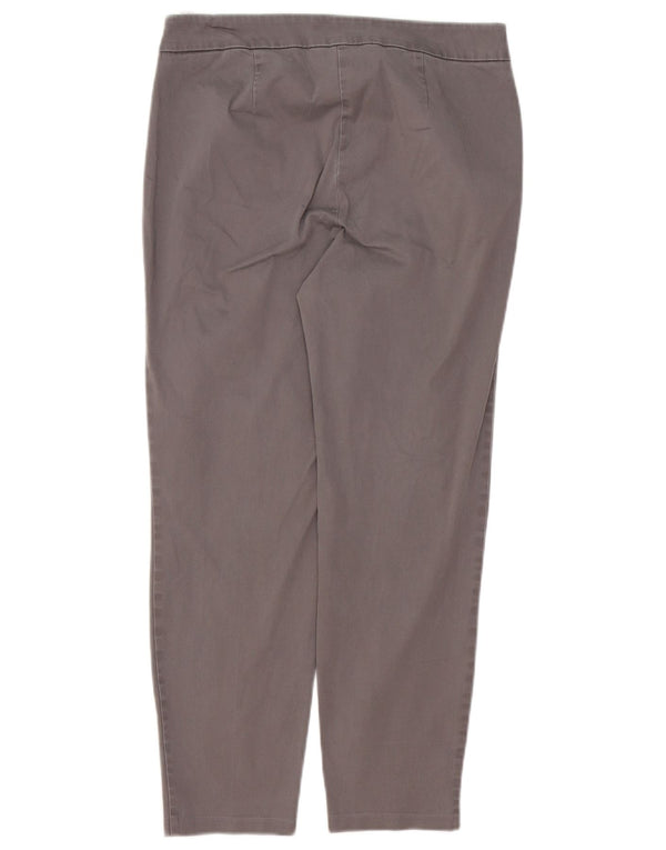 Calça feminina Marks & Spencer crop slim casual Reino Unido 10 pequena W30 L25 cinza
