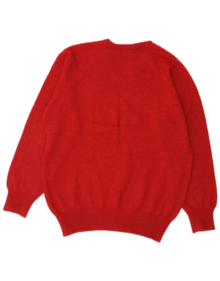 Lyle & Scott Suéter masculino Heritage com decote em V grande vermelho