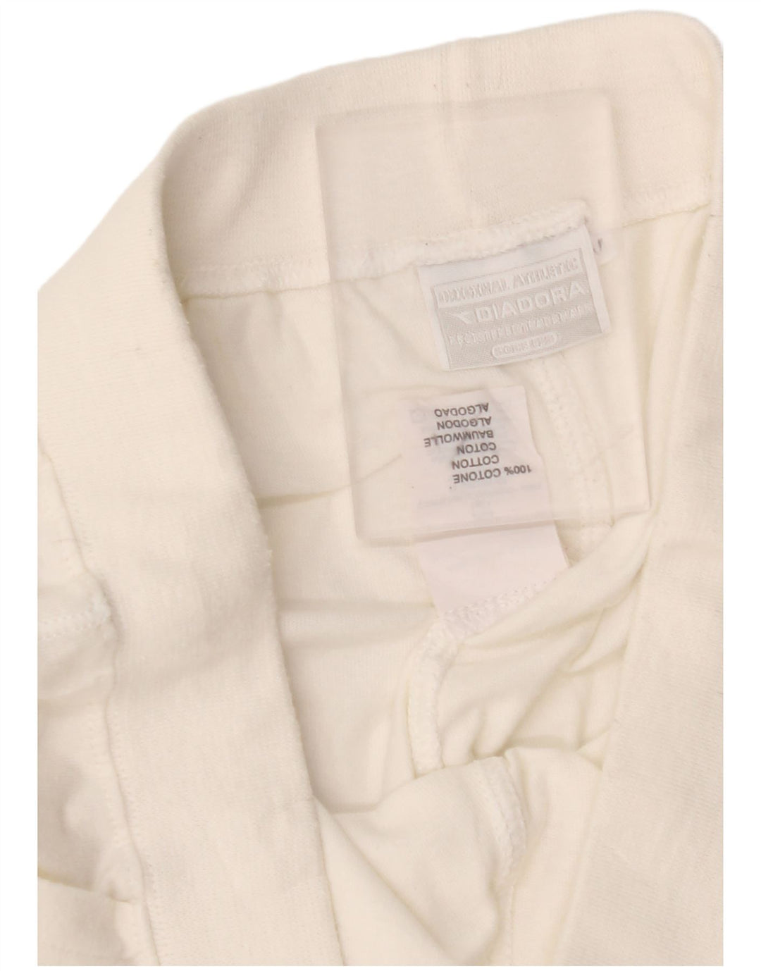 Calça feminina Capri de perna larga DIADORA Reino Unido 12 médio branco