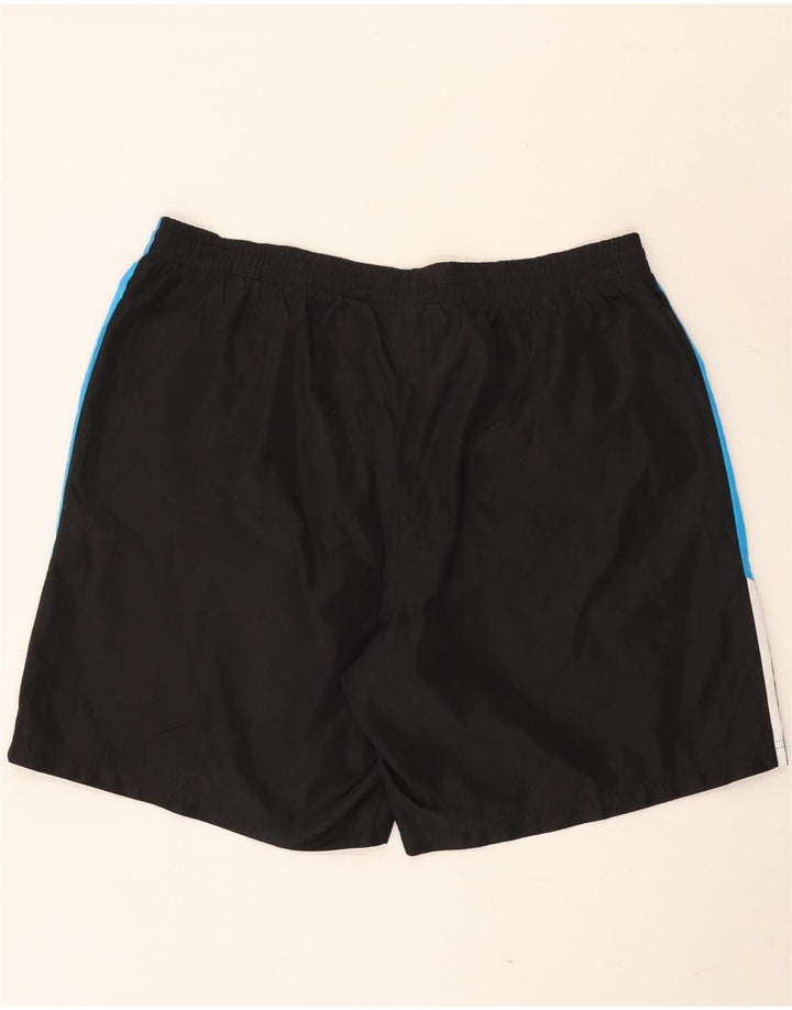 Shorts esportivos masculinos Adidas 2XL preto colorblock poliéster