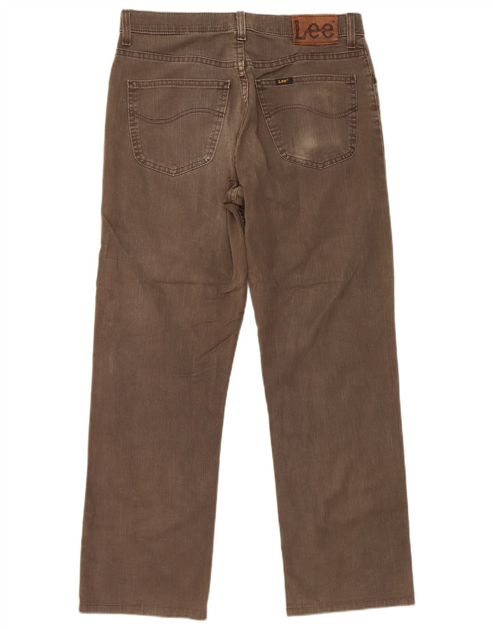Lee Mens Straight Jeans W32 L29 Algodão Marrom