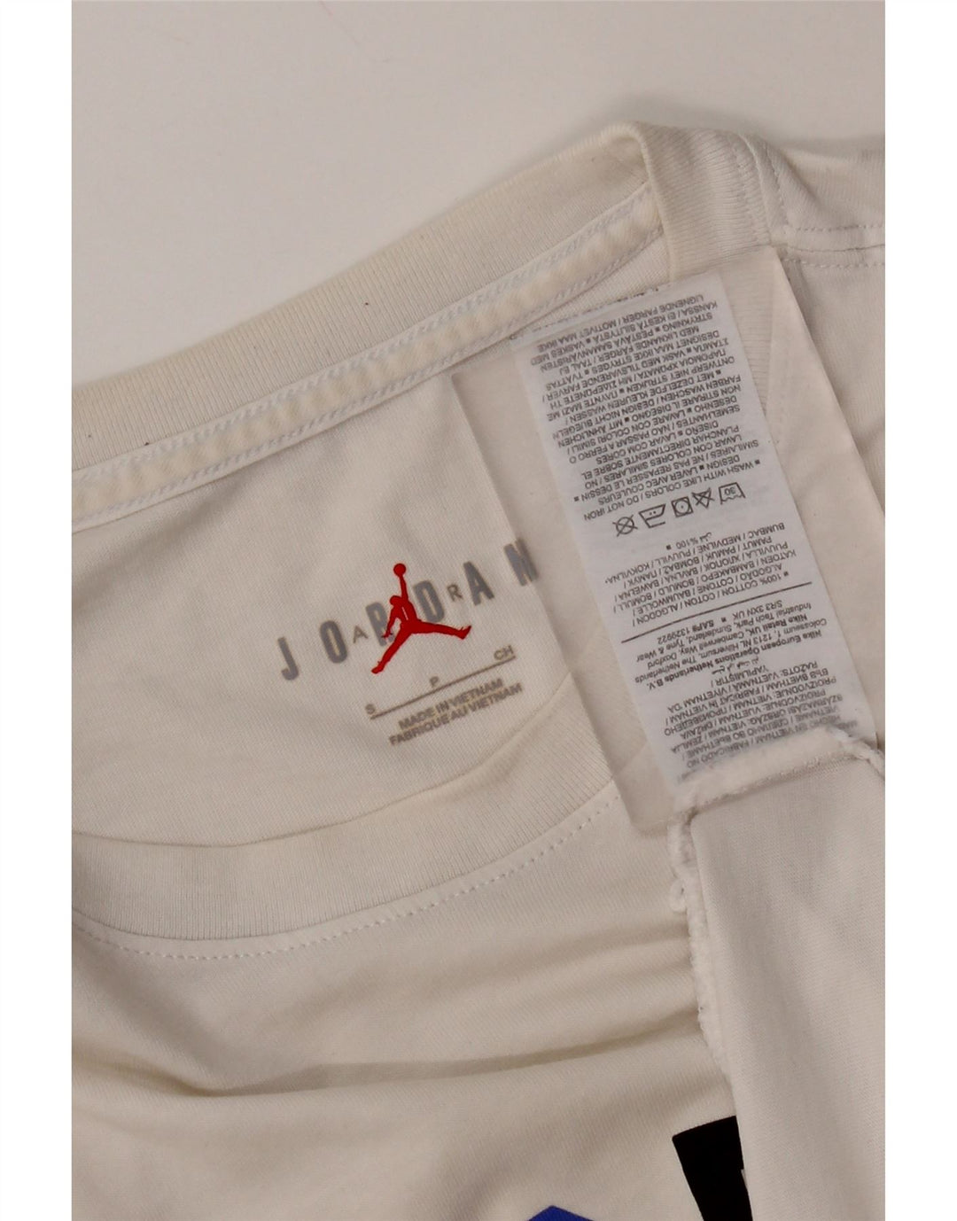 Jordan Camiseta masculina gráfica top pequeno algodão branco