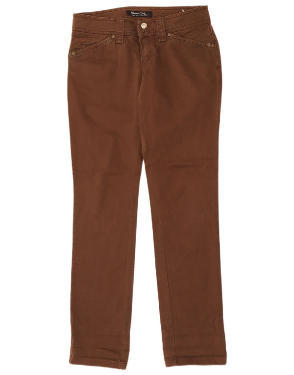 Calça Chino Slim Feminina Massimo Dutti EU 38 Pequeno W28 L33 Algodão Marrom