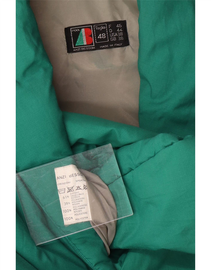 Jaqueta acolchoada feminina ANZI BESSON IT 48 XL algodão verde