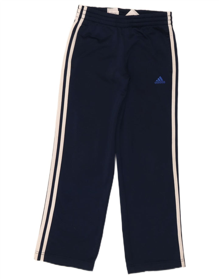 Calças de treino Adidas meninos 9-10 anos azul marinho poliéster
