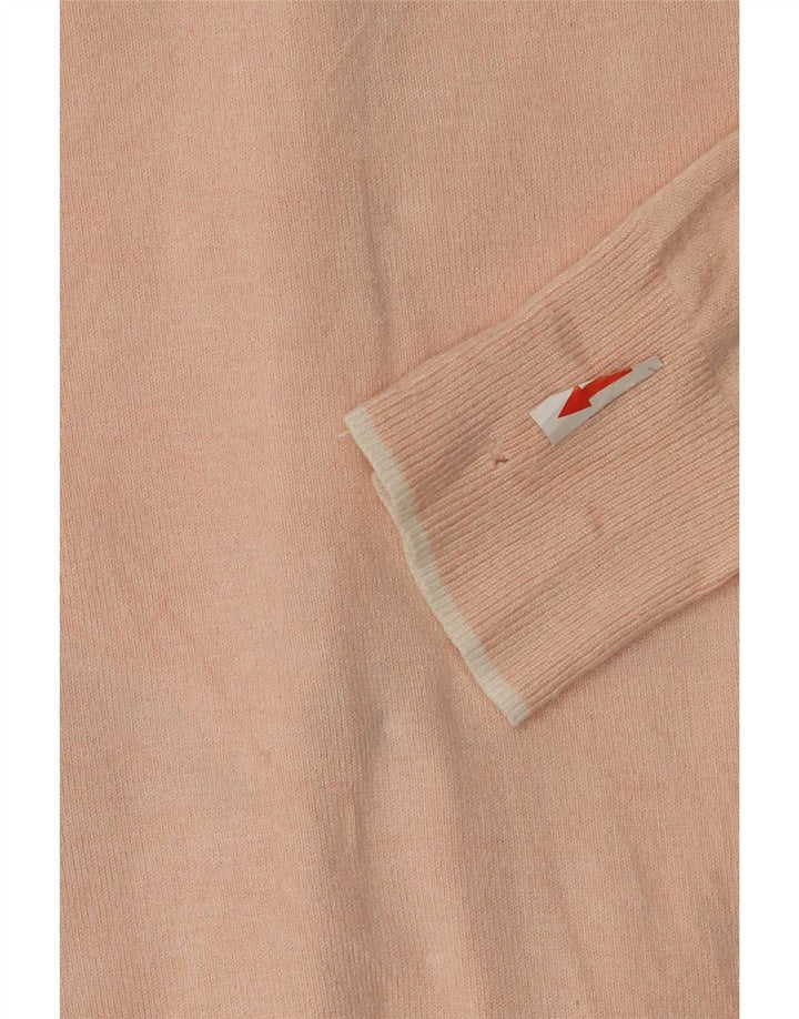 Suéter cardigã feminino Marks & Spencer UK 8 pequeno viscose rosa