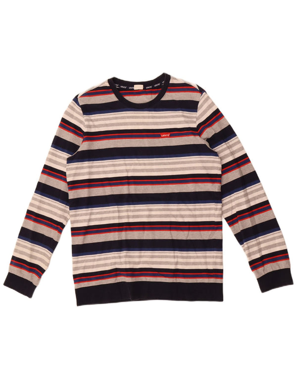 Levi's Moletom Masculino Jumper Pequeno Listrado Multicolorido