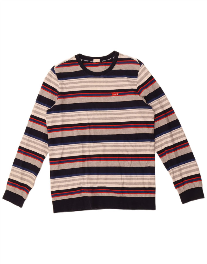 Levi's Moletom Masculino Jumper Pequeno Listrado Multicolorido