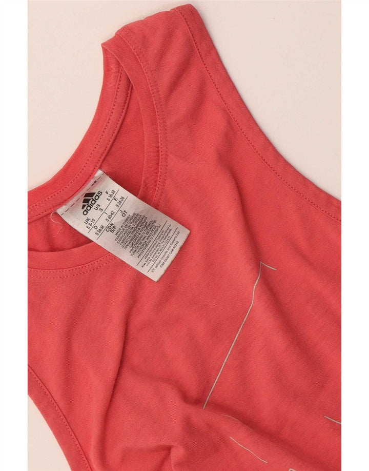 Adidas Womens Graphic Vest Top UK 8/10 Pequeno Rosa Poliéster