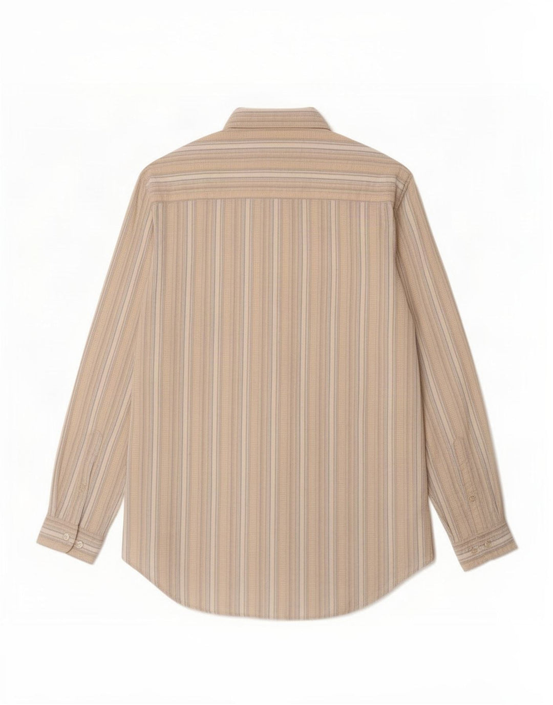 Camisa masculina Marlboro Classics grande polietileno listrado bege