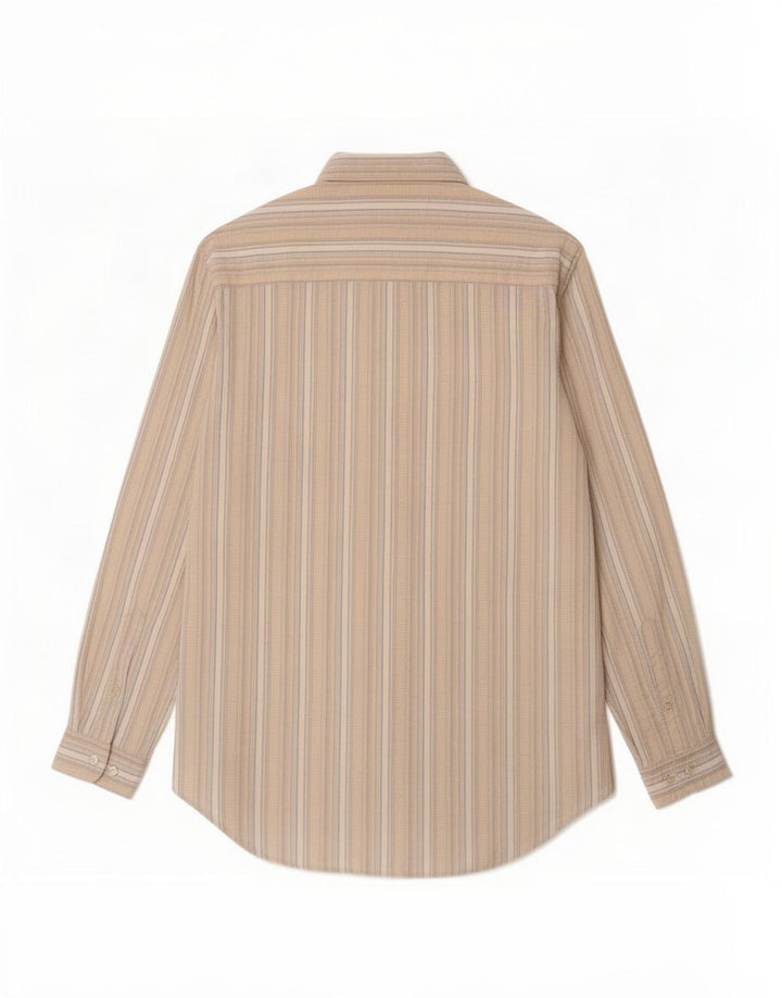 Camisa masculina Marlboro Classics grande polietileno listrado bege