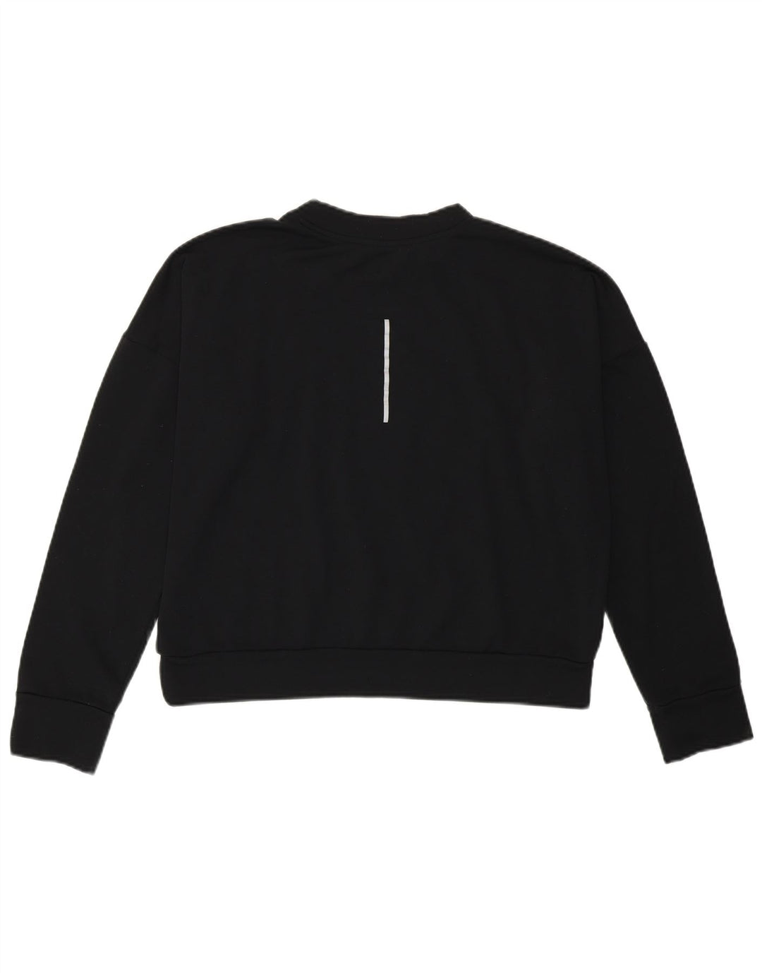 Nike Womens Crop Sweatshirt Jumper UK 12 Médio Preto Poliéster Esportes