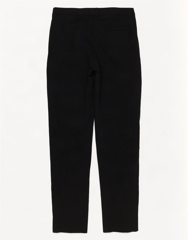 Calça casual feminina Marks & Spencer de cintura alta Reino Unido 12 médio W32 L32 preto