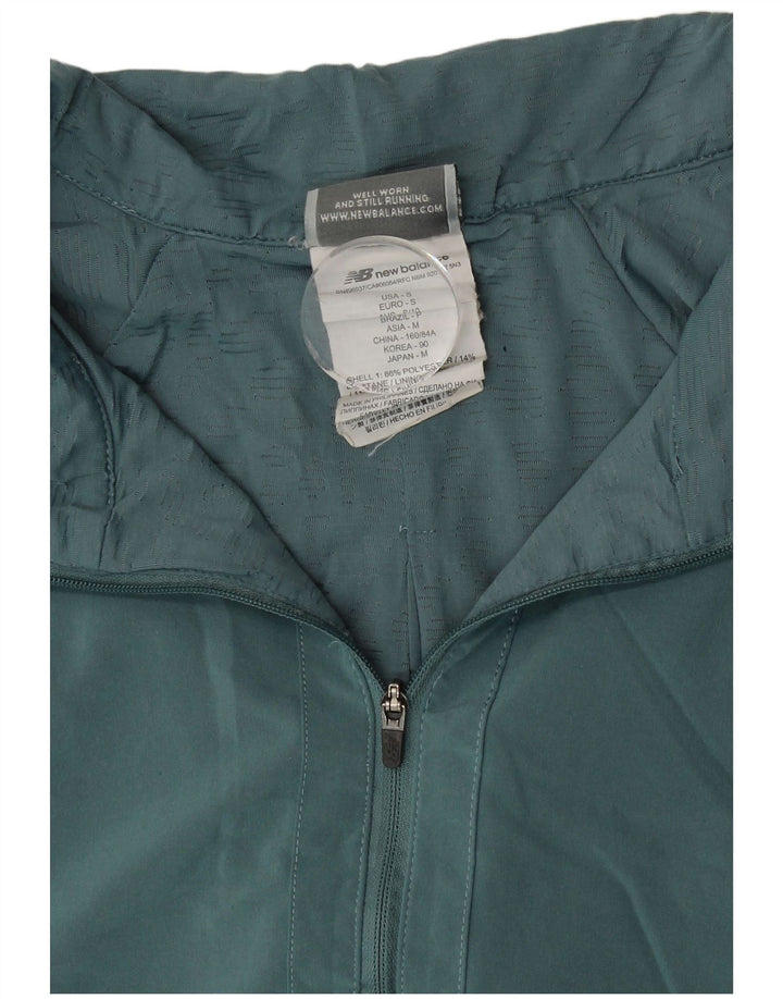 Jaqueta bomber superdimensionada feminina New Balance UK 10 poliéster verde pequeno
