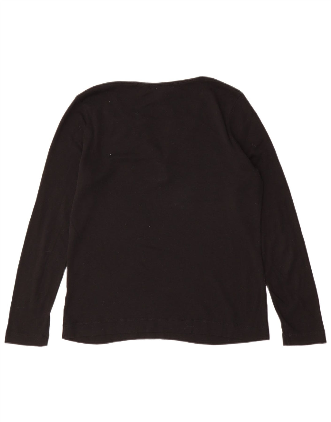 Top feminino RALPH LAUREN manga comprida Reino Unido 16 grande algodão preto