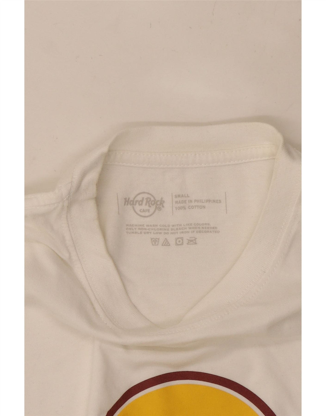 HARD ROCK CAFE Mens Phnom Penh Graphic T-Shirt Top Small White Cotton