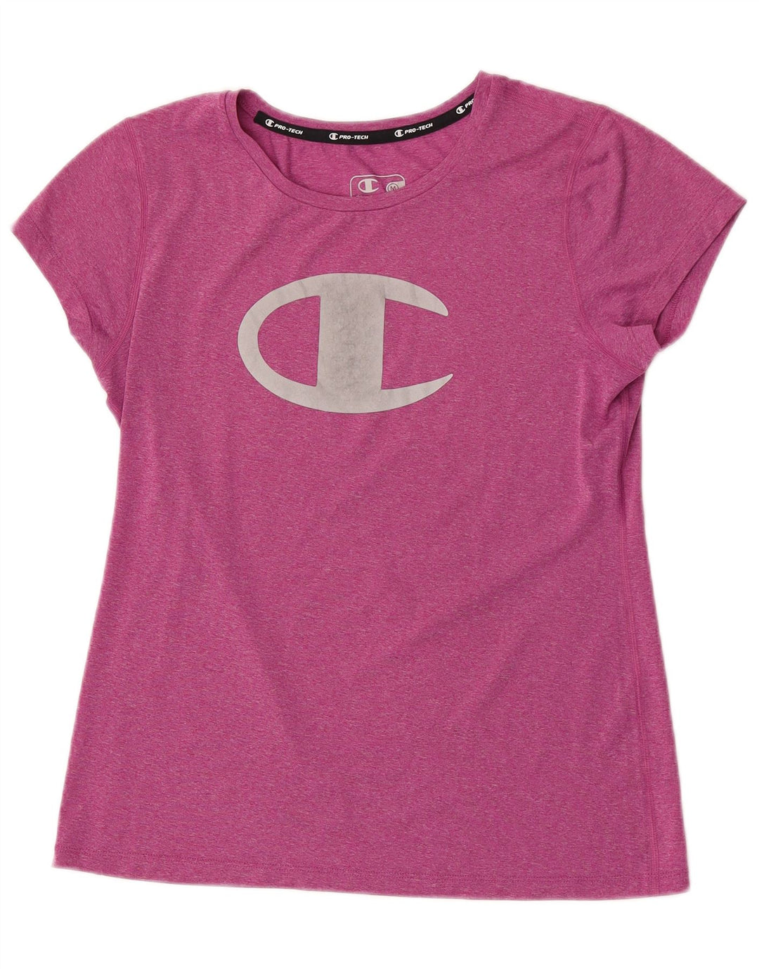 Camiseta feminina estampada Champion UK 12 rosa médio