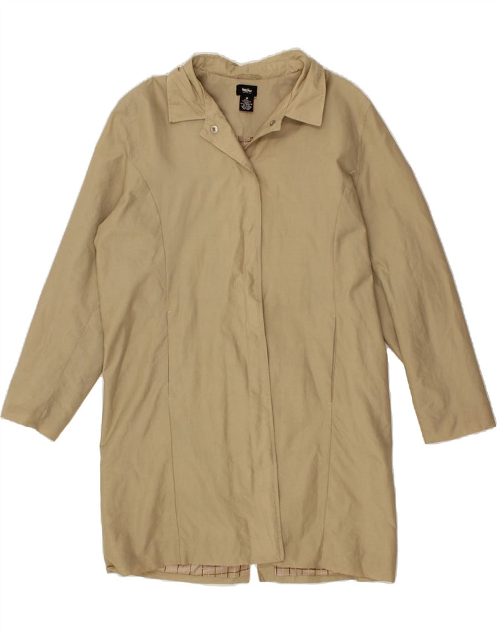 MOSSIMO Womens Overcoat UK 14 Medium Beige Nylon Vintage Mossimo and Second-Hand Mossimo from Messina Hembry 