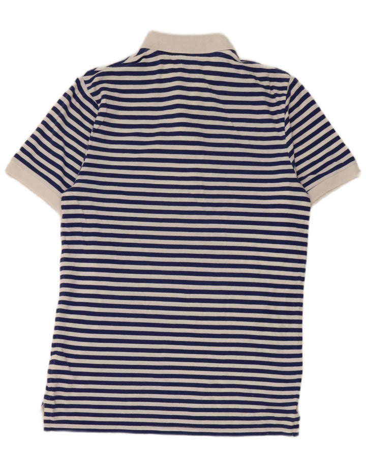 Camisa polo masculina Nike Inter de Milão média azul marinho listrada de algodão