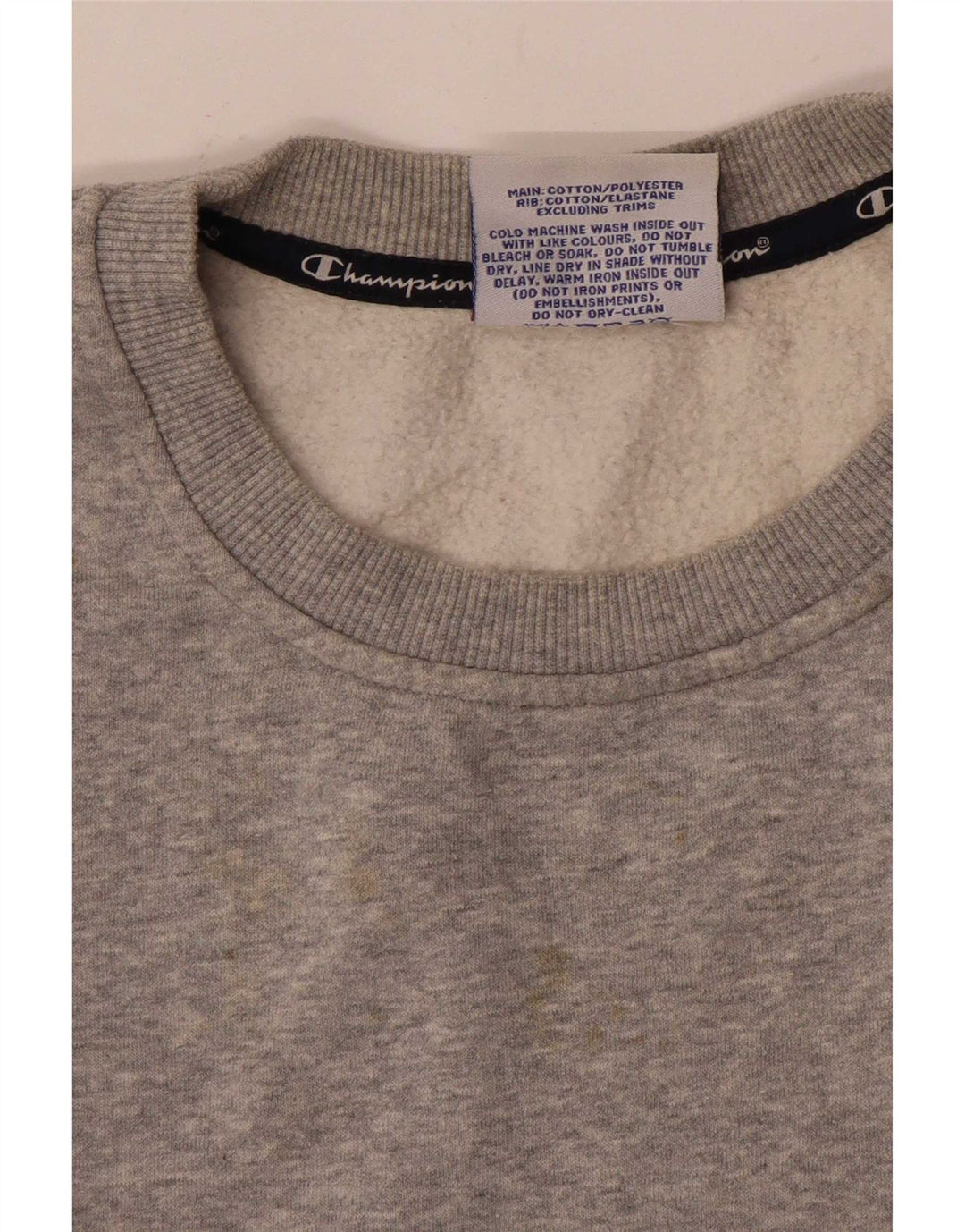 Champion moletom feminino cropped com estampa gráfica UK 14 cinza médio manchado