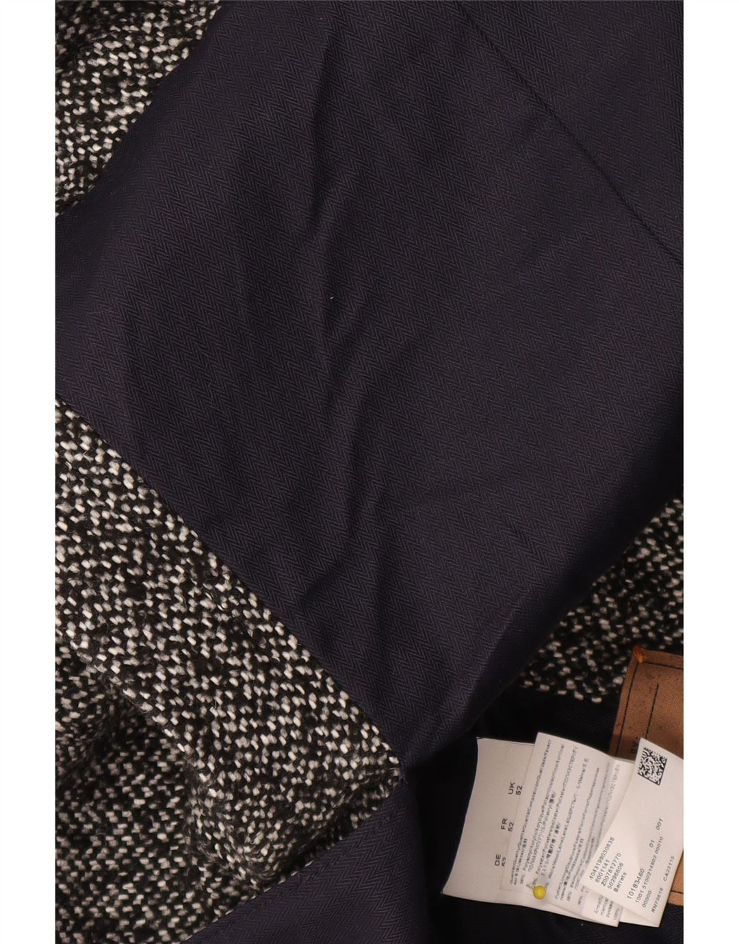 Sobretudo masculino Hugo Boss UK 52 XL cinza manchado poliacrílico