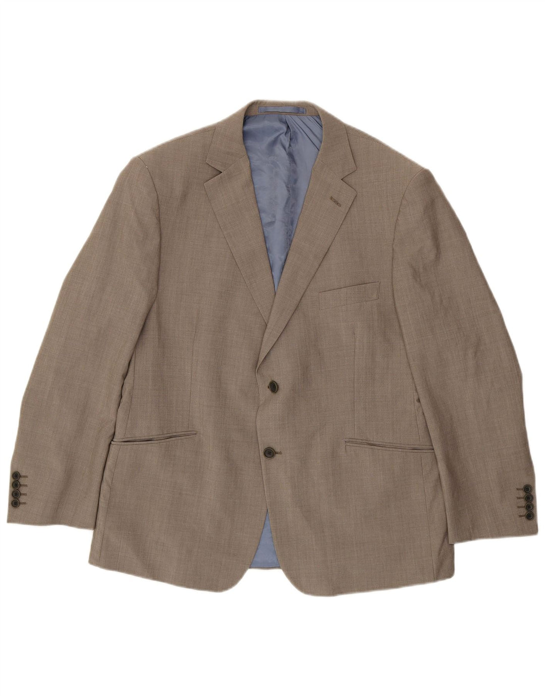 Jaqueta blazer masculina de 2 botões Marks & Spencer Reino Unido 44 XL lã cinza