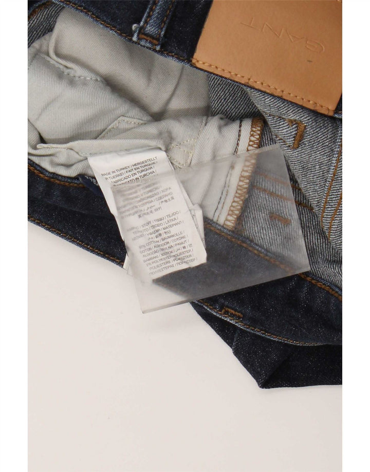 Gant Mens Slim Jeans W32 L32 Azul Marinho Algodão